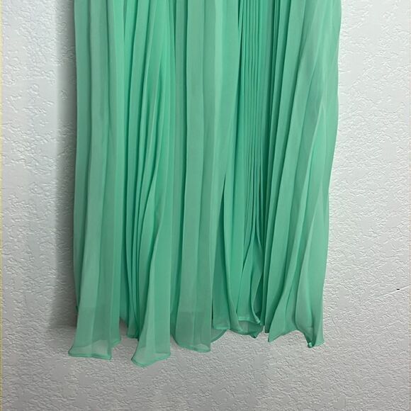 NWT AMUR MIMI HALTER NECK FRILL MINI DRESS Miami Sky Size 0 - Picture 5 of 16